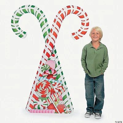 Christmas Candy Cane Cardboard Stand-Up