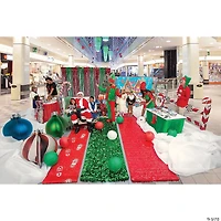 Christmas Candy Cane Fence Cardboard Cutout Stand-Up