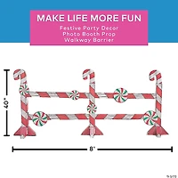 Christmas Candy Cane Fence Cardboard Cutout Stand-Up