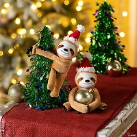 Christmas Long Arm Stuffed Sloths - 12 Pc.