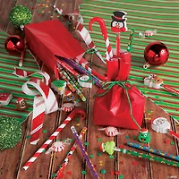 Christmas Pencils with Assorted Pencil Top Erasers - 12 Pc.