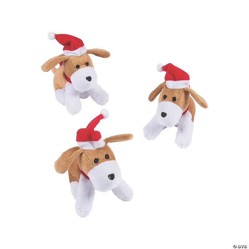 Christmas Stuffed Dogs - 12 Pc.