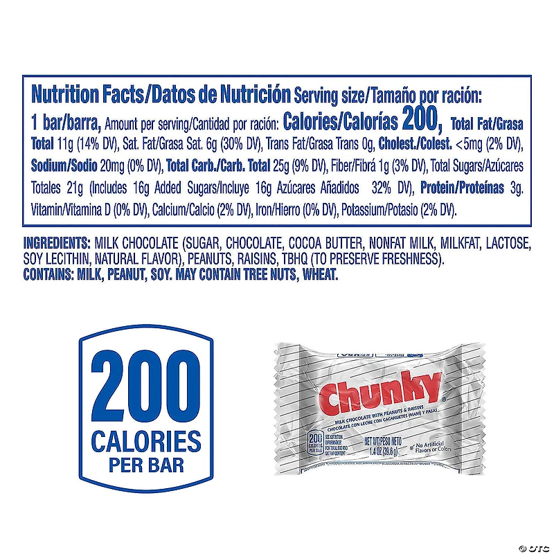 Chunky Full Size Bars, 1.4 oz, 24 Count