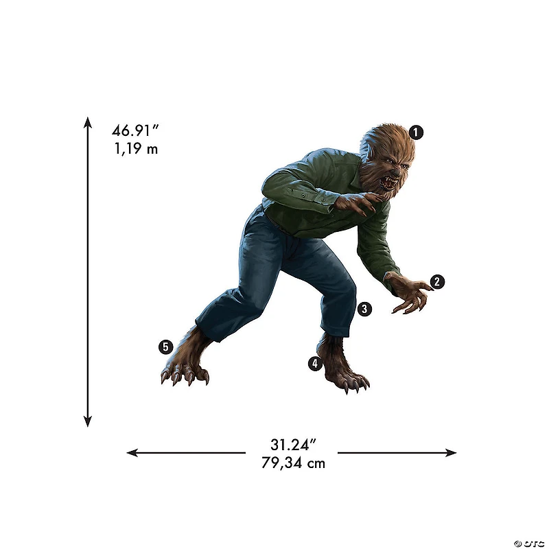 Classic Monsters The Wolfman Giant Peel & Stick Wall Decals by RoomMates