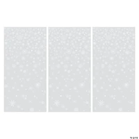 Clear Snowflake Print Backdrop - 3 Pc.