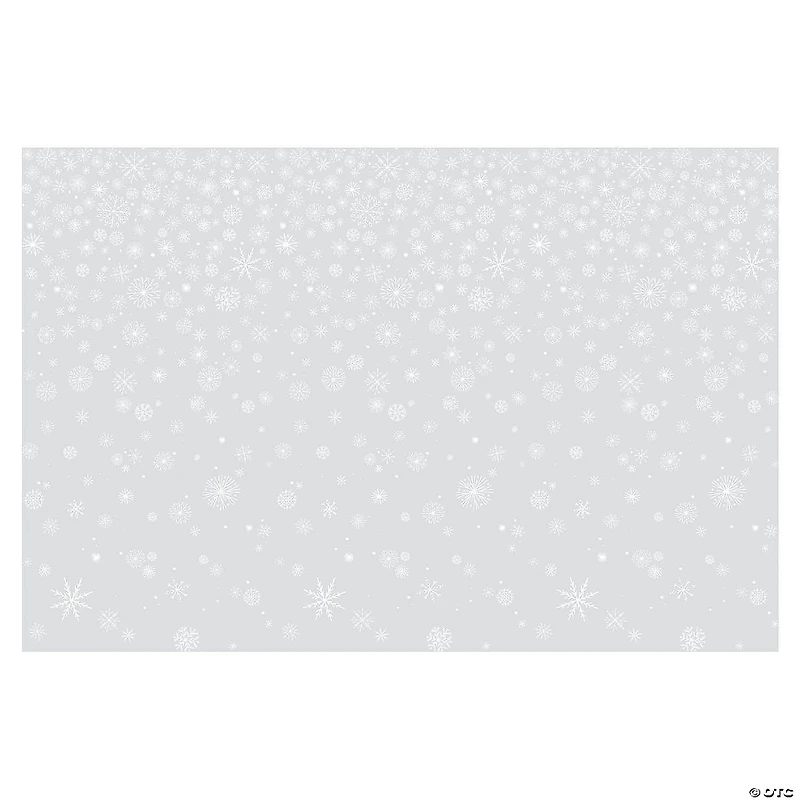 Clear Snowflake Print Backdrop - 3 Pc.