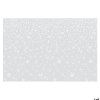 Clear Snowflake Print Backdrop - 3 Pc.