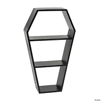 Coffin-Shaped 2-Shelf Halloween Decoration
