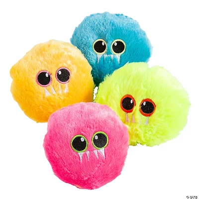 Colorful Stuffed Hairball Characters - 12 Pc.