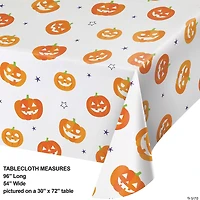 Creative Converting Halloween Pumpkins Paper Tablecloths, 3 ct