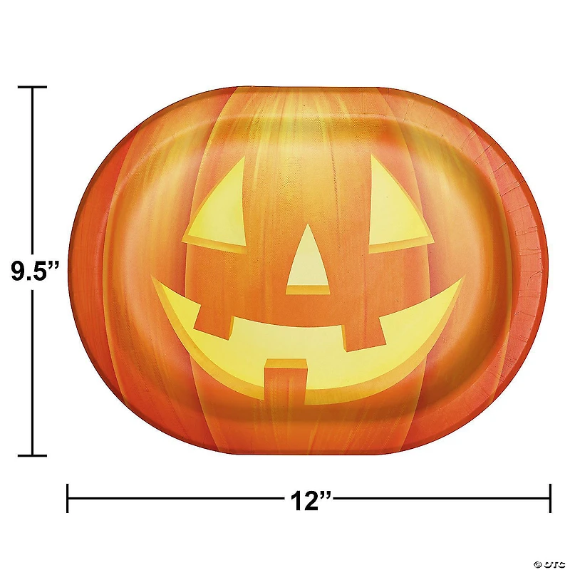 Creative Converting Haunted Pumpkins Oval Dinner Paper Plates, 24 ct