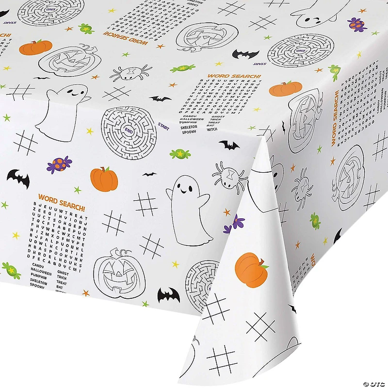 Creative Converting Kids Halloween Activities Paper Tablecloths, 3ct
