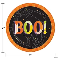 Creative Converting Retro Halloween Boo! Paper Dessert Plates, 24 ct