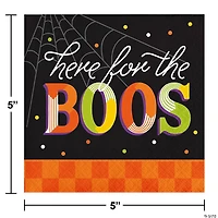 Creative Converting Retro Halloween Here for the Boos Paper Cocktail Napkins, 48 ct