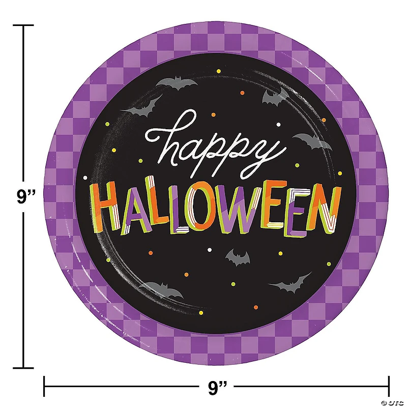 Creative Converting Retro Halloween Paper Plates and Napkins Set, Serves 16