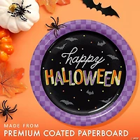 Creative Converting Retro Happy Halloween Paper Plates, 24 ct