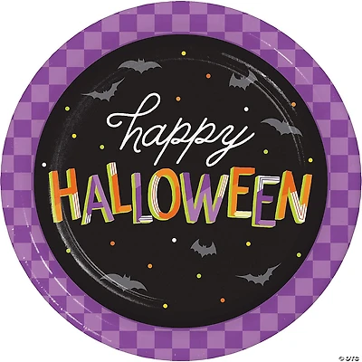 Creative Converting Retro Happy Halloween Paper Plates, 24 ct
