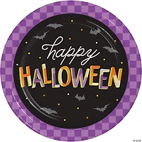Creative Converting Retro Happy Halloween Paper Plates, 24 ct