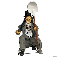 Crouching Grave Digger Halloween Decoration