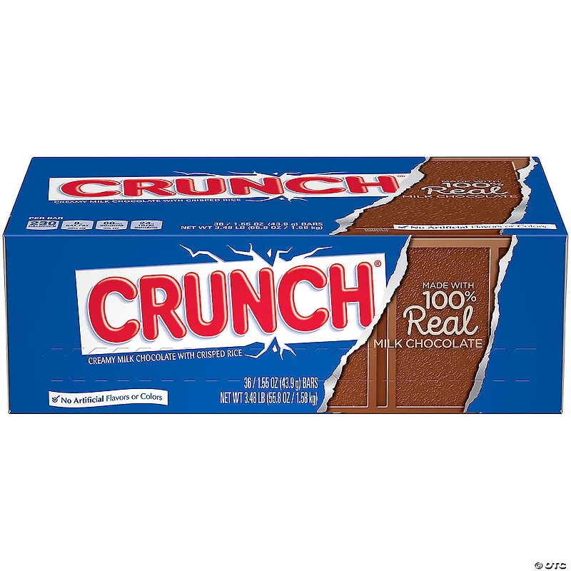 CRUNCH Full Size Milk Chocolate Bar, 1.55 oz, 36 Count