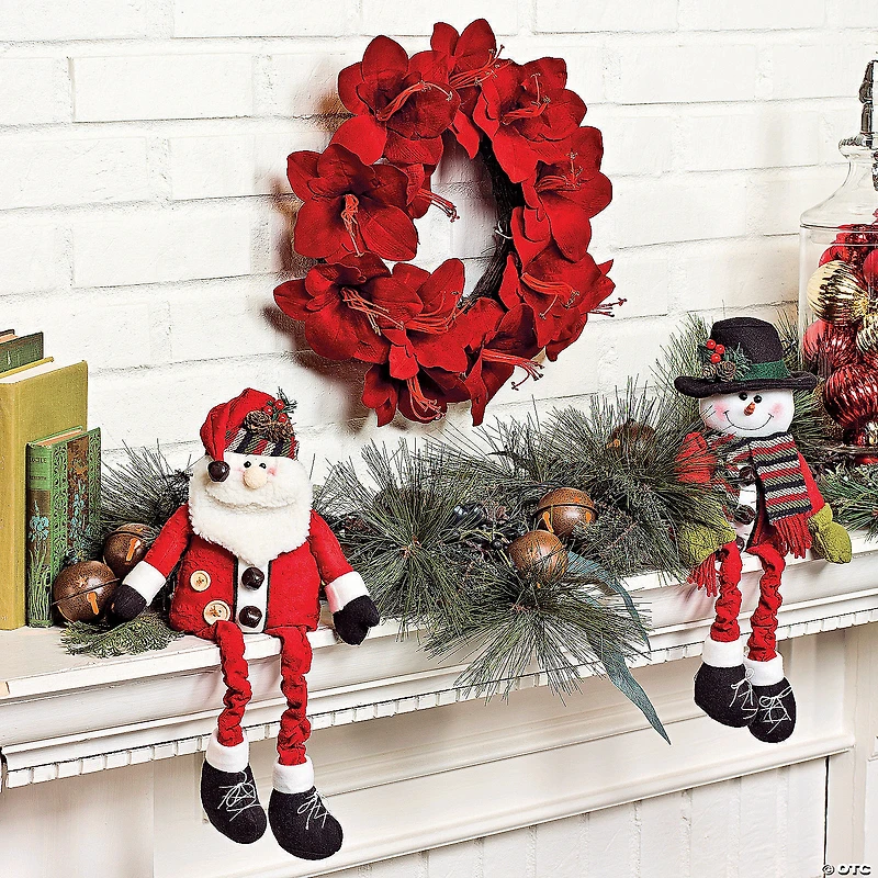 Dangle-Leg Santa & Snowman