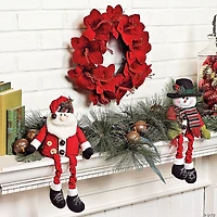 Dangle-Leg Santa & Snowman
