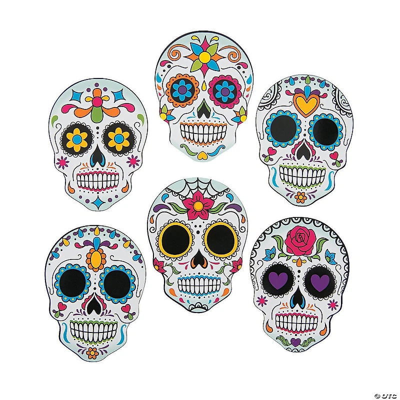 Day of the Dead Mini Skull Cutouts - 12 Pc.