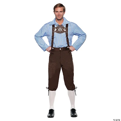 Deluxe Lederhosen Brown Adult Costume