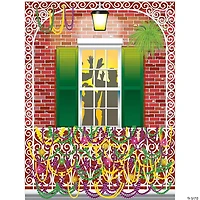 Design-A-Room Mardi Gras Balcony Backdrop