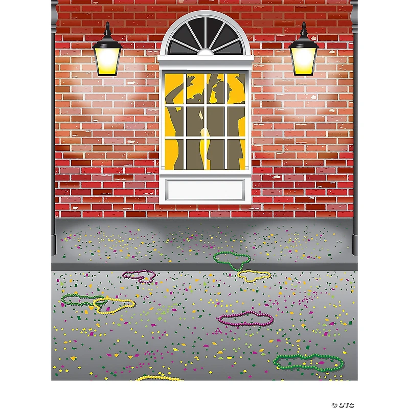 Design-A-Room Mardi Gras Street Backdrop