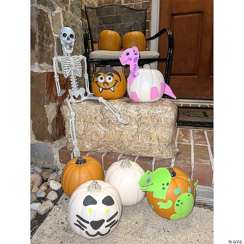 Dinosaur Pumpkin Decorating Craft Kit - Makes 6