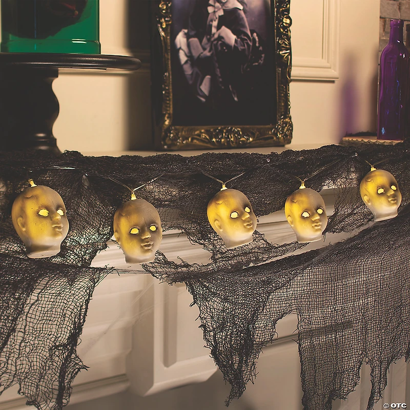 Doll Head String Lights Halloween Decoration