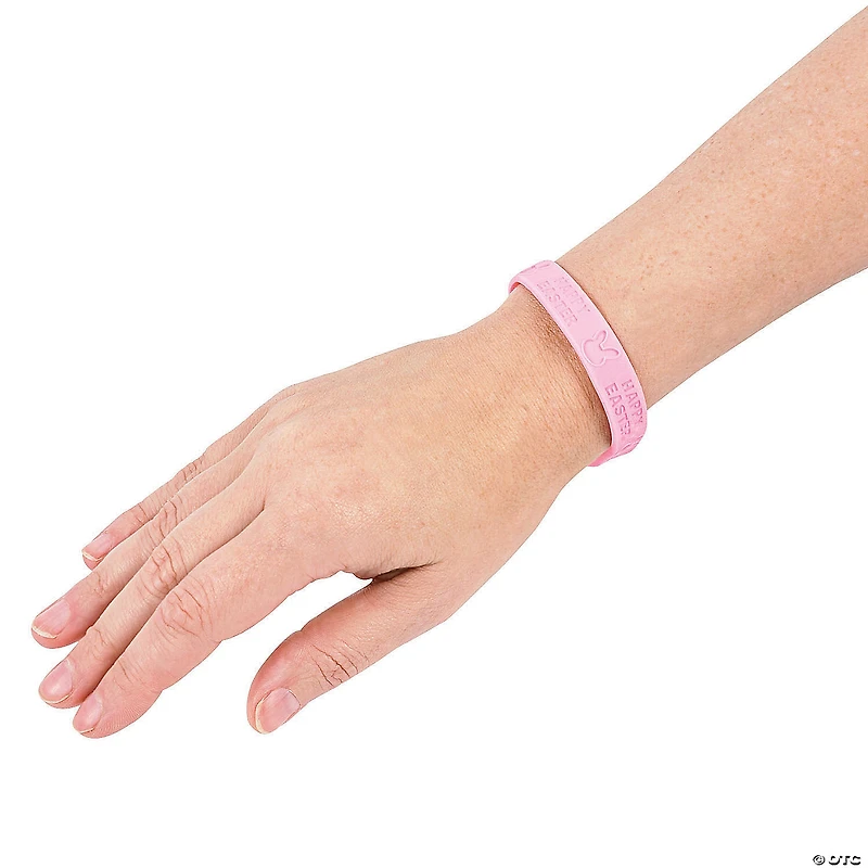 Easter Bunny Rubber Bracelets - 24 Pc.
