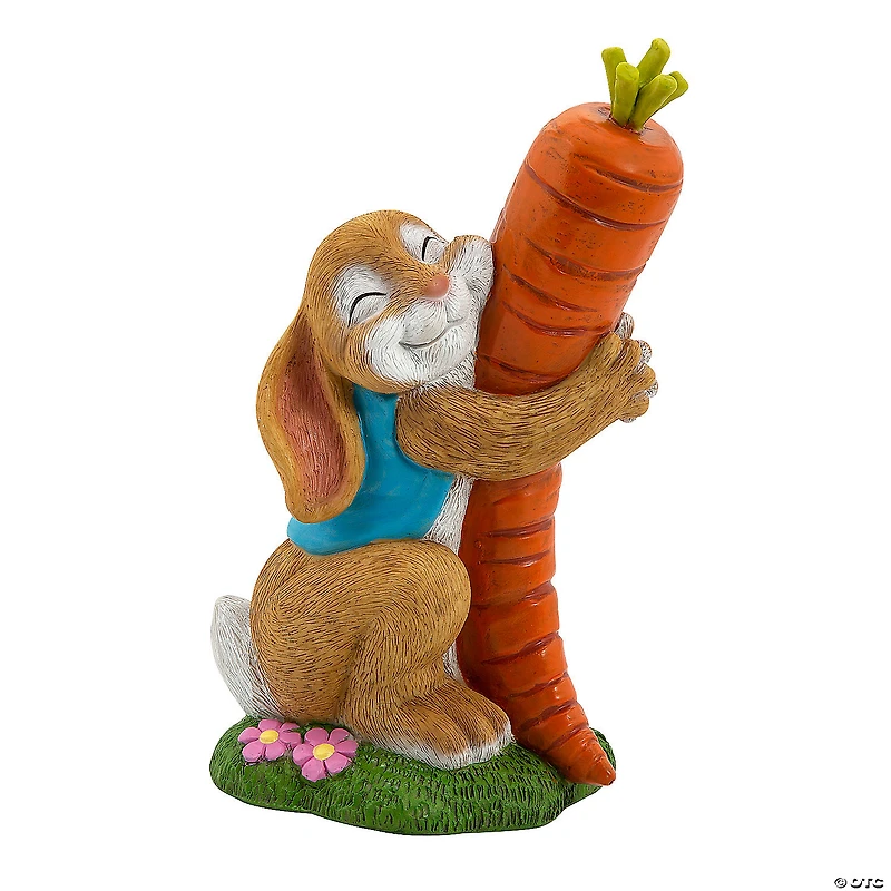 Easter Bunny with Carrot Garden Statue