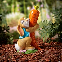 Easter Bunny with Carrot Garden Statue