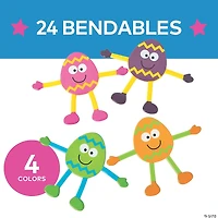 Easter Egg Bendables - 24 Pc.