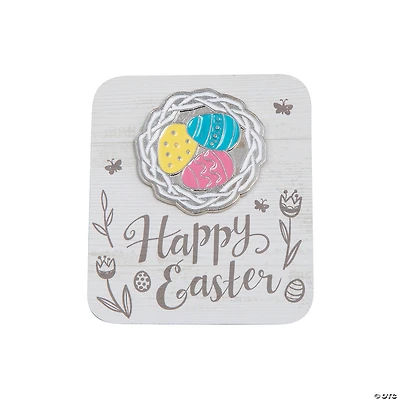 Easter Egg Nest Pins with Card - 12 Pc.