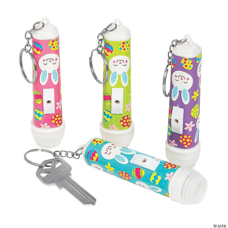 Easter Flashlight Keychains - 12 Pc.