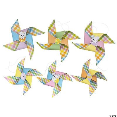 Easter Hippity Hoppity Pinwheel Hanging Decorations - 6 Pc.