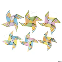 Easter Hippity Hoppity Pinwheel Hanging Decorations - 6 Pc.