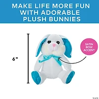 Easter Long-Eared White Stuffed Bunnies - 12 Pc.