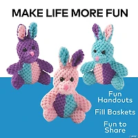 Easter Pastel Patchwork Honeycomb Stuffed Bunnies - 12 Pc.