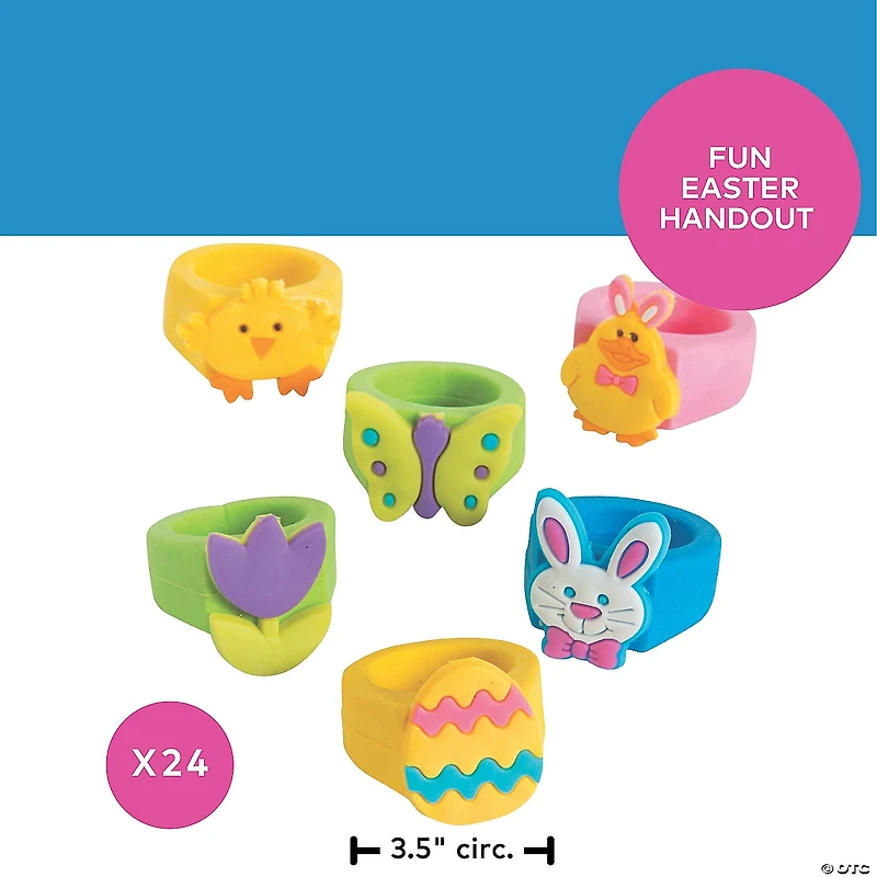 Easter Rings - 24 Pc.