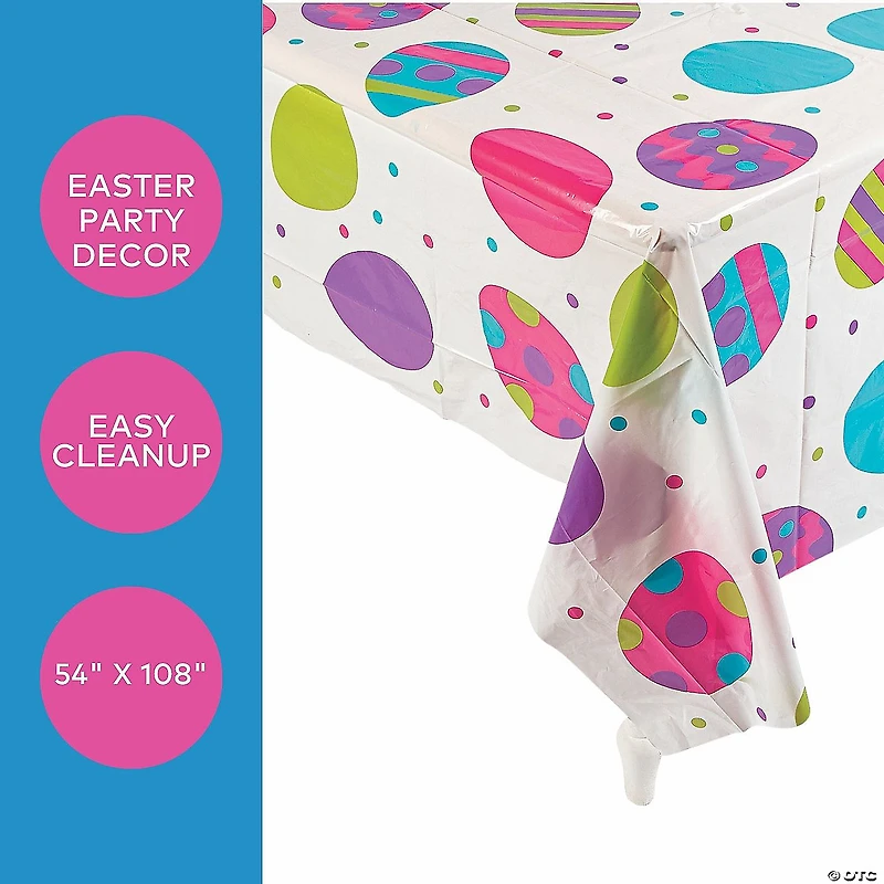 Egg Print Plastic Tablecloth