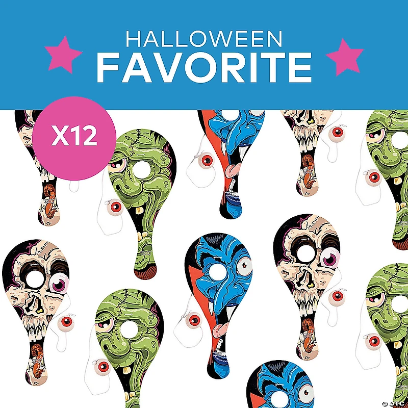 Eyeball Catch Paddleball Games - 12 Pc.