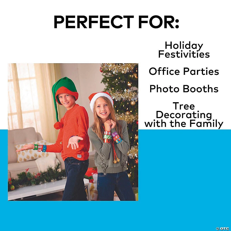 Felt Elf Hats with Pom-Pom Tassel - 12 Pc.