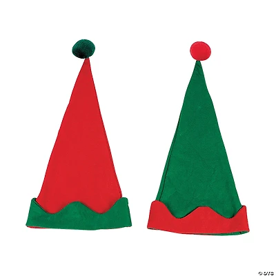 Felt Elf Hats with Pom-Pom Tassel - 12 Pc.