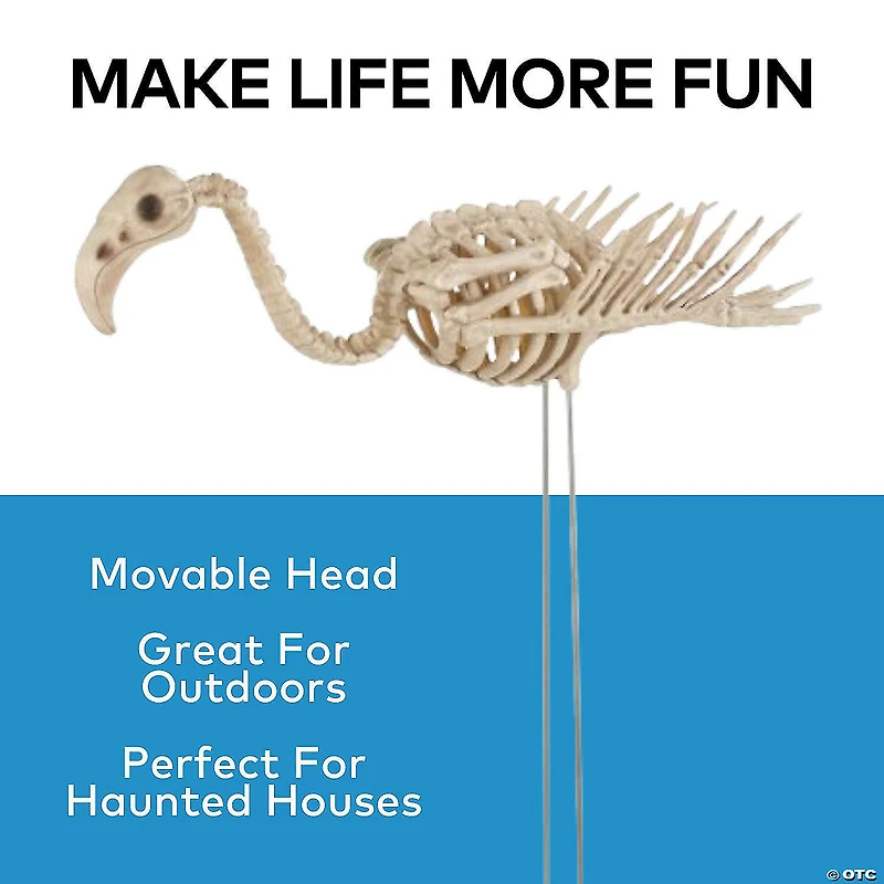 Flamingo Skeleton Yard Decoration