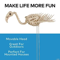 Flamingo Skeleton Yard Decoration