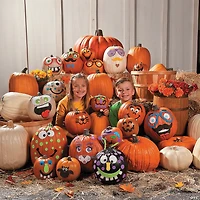 Foam Monster Pumpkin Decorating Craft Kit - Makes 12